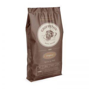 Griffiths Dog Food Beef 15 kilogram voorkant verpakking
